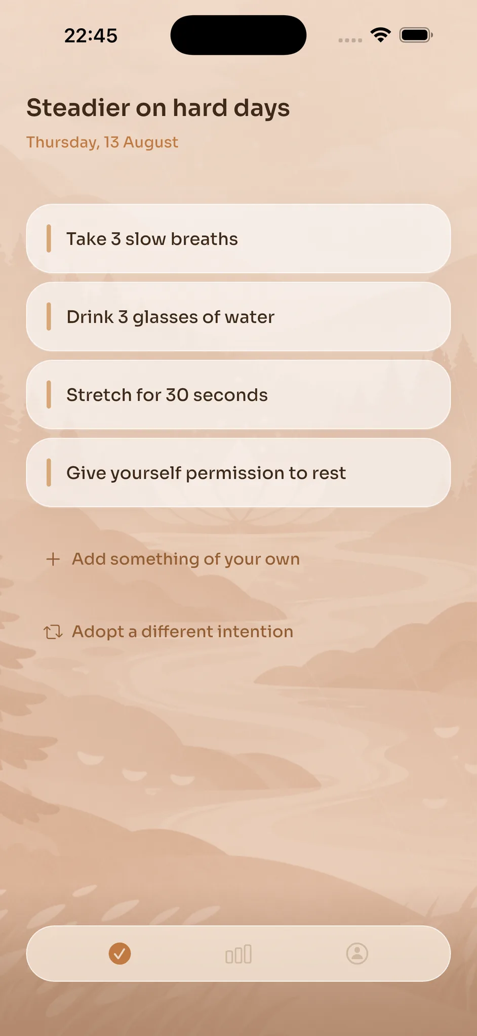 A small, gentle intention for today in Intended